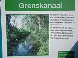 Grenskanaal, infobord in het Nederlands