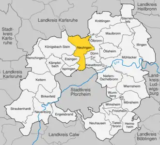 Kaart van Neulingen (Baden-Württemberg)