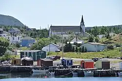 Zicht op het historische centrum van New Perlican