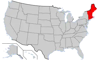 Kaart van New England