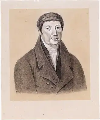 Nicolaas Anslijn (tekening uit ca. 1850)(Collectie Regionaal Archief Alkmaar)