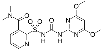 Structuurformule van nicosulfuron