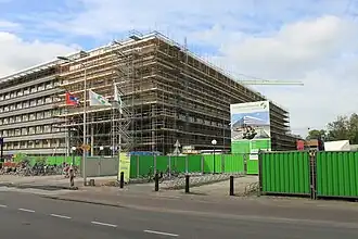 Bouwwerkzaamheden (2012) voor de toenmalig nieuwe vleugel van het Groene Hart Ziekenhuis