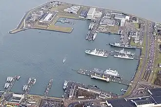 Luchtfoto van de Nieuwe Haven