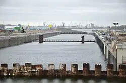 Nieuwe Sluis Terneuzen in aanbouw (december 2022)