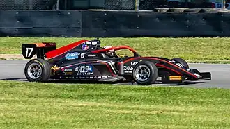 Nikita Johnson op de Mid-Ohio Sports Car Course in 2024.
