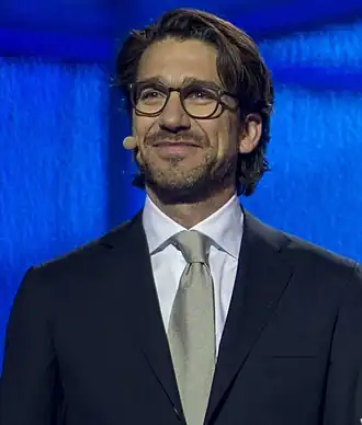 Nikolaj Koppel tijdens het Eurovisiesongfestival 2014
