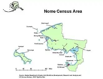 Kaart van Nome Census Area