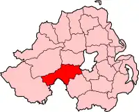 Kaart van Dungannon en South Tyrone