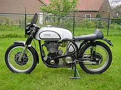 Featherbed frame: in dit geval in een 350cc-40M Manx uit 1958