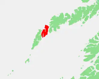 Kaart van Flakstadøya