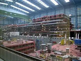 De Norwegian Jewel in aanbouw