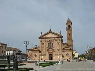 Piazza Unità d'Italia in Novellara