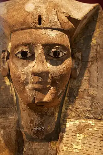 Hoofd van de rishi kist van farao Antef VIIBritish Museum