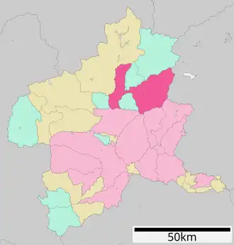 Situering van Numata in de prefectuur  Gunma