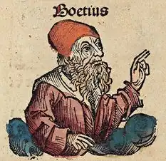 Boëthius (1493), houtsnede, Kroniek van Neurenberg