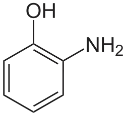 Structuurformule van 2-aminofenol