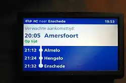 OBIS in een NS-trein