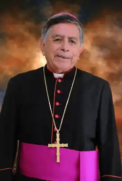 Een bisschop in dagelijkse kledij.