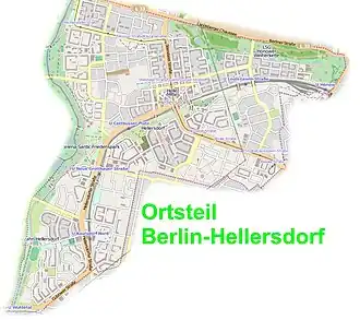 Kaart van Hellersdorf