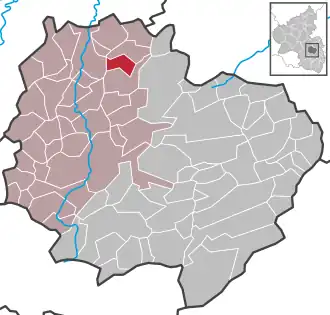 Kaart van Oberhausen an der Appel
