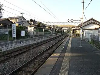 De sporen van het station.