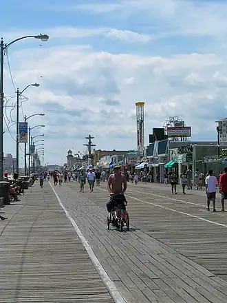 de Boardwalk in Ocean City