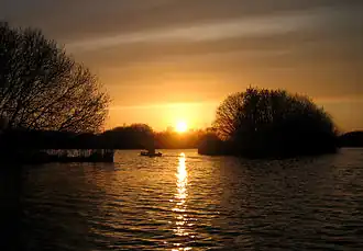 Zonsondergang bij Bremen