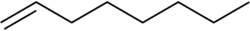 Structuurformule van 1-octeen