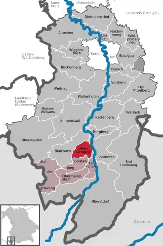 Kaart van Ofterschwang