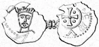 12e-eeuwse munt met de naam van Olaf Magnusson