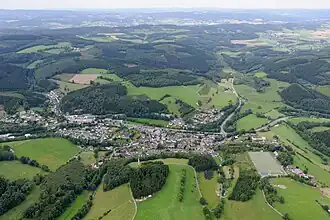Luchtbeeld van Oberveischede