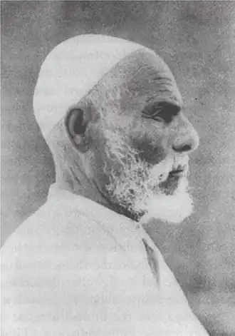 Omar Mukhtar na zijn arrestatie door Italiaanse fascisten, 1931.