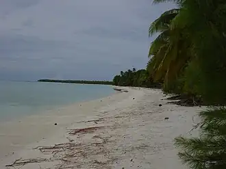 Het strand bij Onetahi.