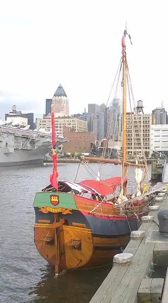 Replica van de Onrust bij Manhattan