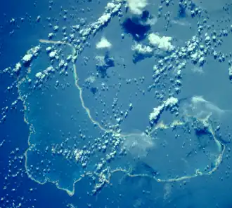 Ontong Java vanuit de ruimte