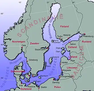 Kaart van de Oostzee