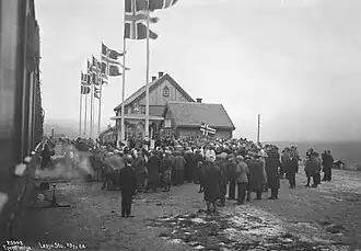 De officiële opening van het station in 1924