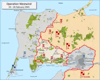 Kaart van de operatie