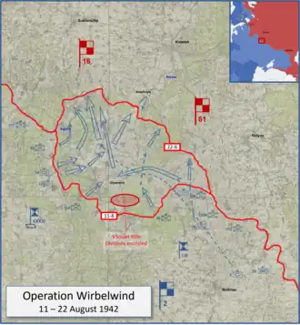 Kaart van de operatie