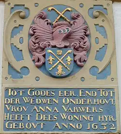 Opschrift over de stichting op het gasthuis