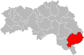 Locatie van het kanton