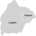 De twee Ortsteile van Legden