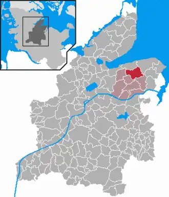 Kaart van Osdorf (Sleeswijk-Holstein)