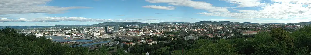 Panorama van Oslo vanaf Ekeberg