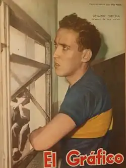 Zubeldía op de cover van El Gráfico in zijn tijd bij Boca