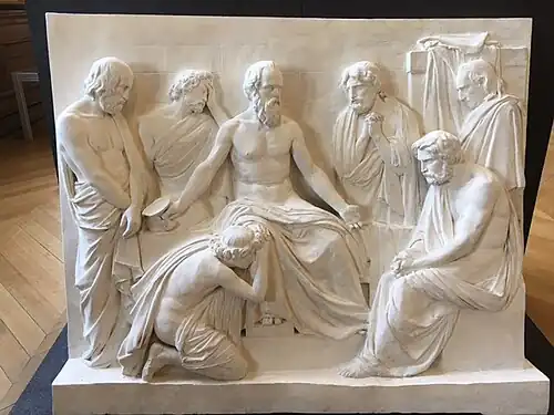 Socrates dringt de gifbeker (1836), École nationale supérieure des beaux-arts, Parijs.