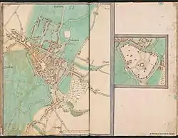 Oudenaarde 1564, netkaart en bijkaartje