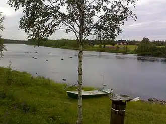 De Ounasjoki, gezien vanuit Sikkola