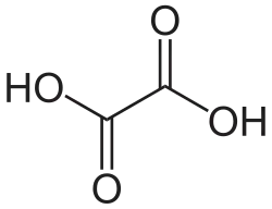 Structuurformule van oxaalzuur